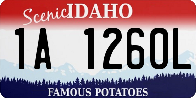 ID license plate 1A1260L