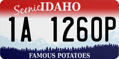 ID license plate 1A1260P