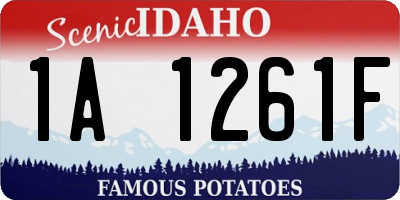 ID license plate 1A1261F