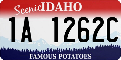 ID license plate 1A1262C