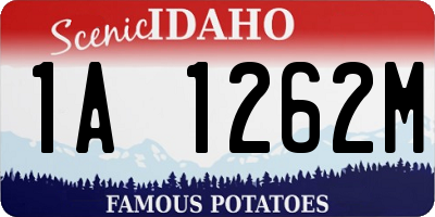 ID license plate 1A1262M