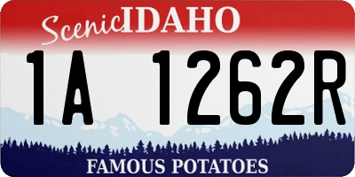 ID license plate 1A1262R