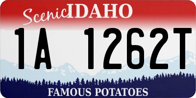 ID license plate 1A1262T