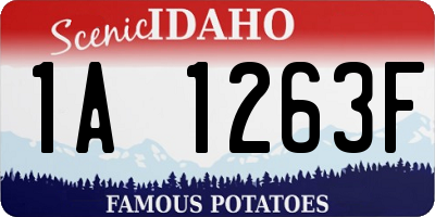 ID license plate 1A1263F
