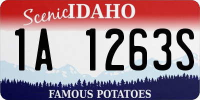 ID license plate 1A1263S