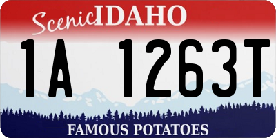 ID license plate 1A1263T