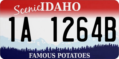 ID license plate 1A1264B