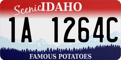 ID license plate 1A1264C