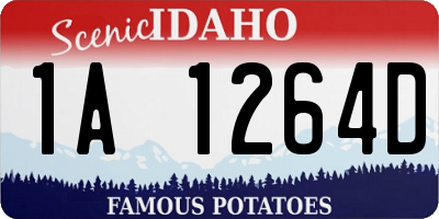 ID license plate 1A1264D