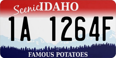 ID license plate 1A1264F