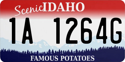 ID license plate 1A1264G