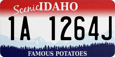ID license plate 1A1264J