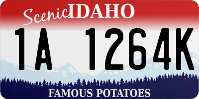 ID license plate 1A1264K