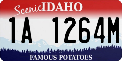 ID license plate 1A1264M