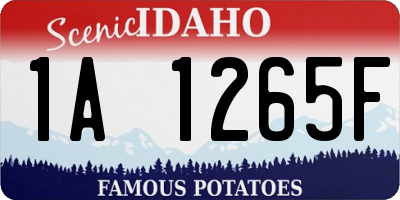 ID license plate 1A1265F