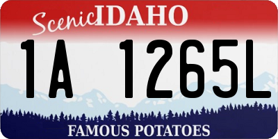 ID license plate 1A1265L