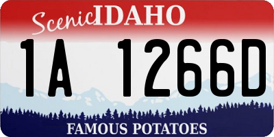 ID license plate 1A1266D