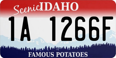 ID license plate 1A1266F