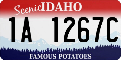 ID license plate 1A1267C