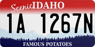 ID license plate 1A1267N