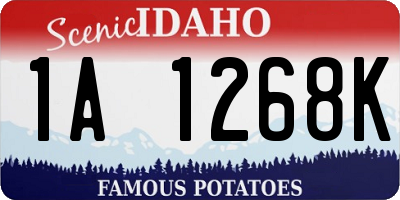 ID license plate 1A1268K