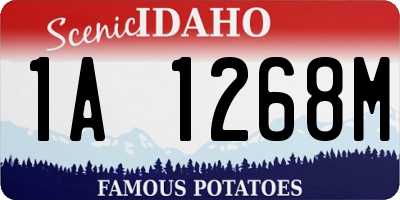 ID license plate 1A1268M