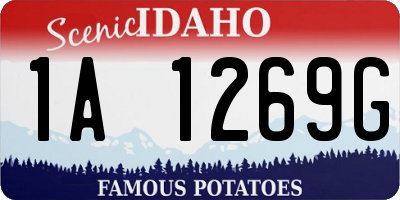 ID license plate 1A1269G
