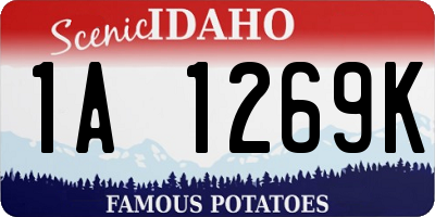 ID license plate 1A1269K