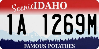 ID license plate 1A1269M