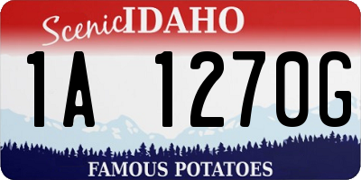ID license plate 1A1270G