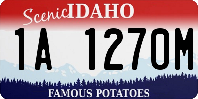 ID license plate 1A1270M