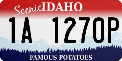ID license plate 1A1270P