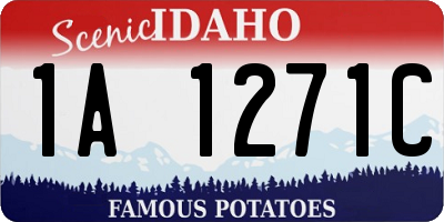 ID license plate 1A1271C