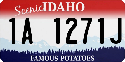 ID license plate 1A1271J