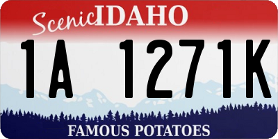 ID license plate 1A1271K