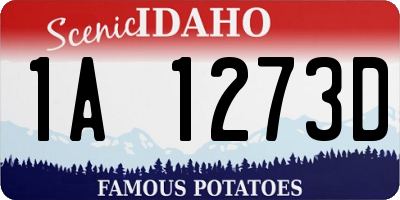 ID license plate 1A1273D