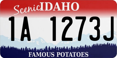 ID license plate 1A1273J