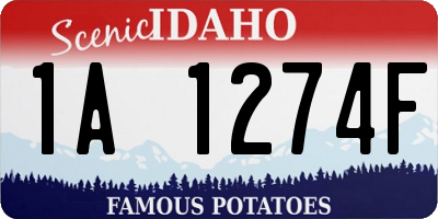 ID license plate 1A1274F