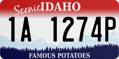 ID license plate 1A1274P