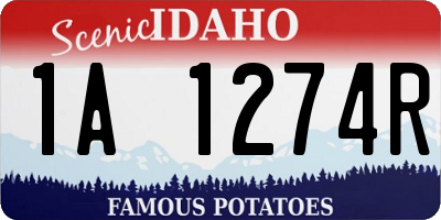 ID license plate 1A1274R