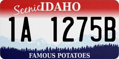 ID license plate 1A1275B