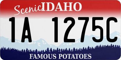 ID license plate 1A1275C
