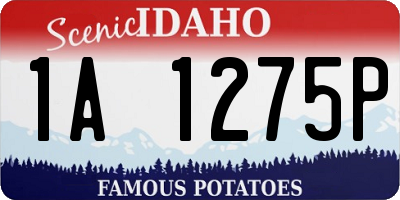 ID license plate 1A1275P