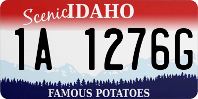 ID license plate 1A1276G