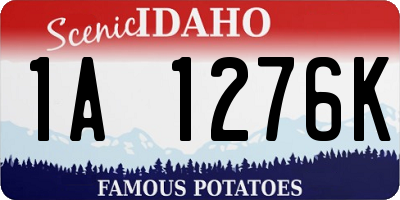ID license plate 1A1276K