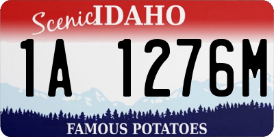 ID license plate 1A1276M