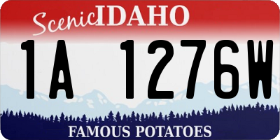 ID license plate 1A1276W