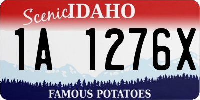 ID license plate 1A1276X