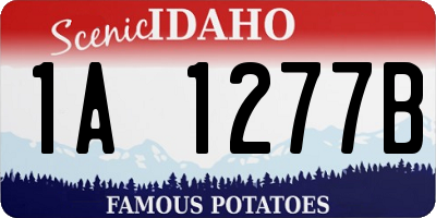 ID license plate 1A1277B