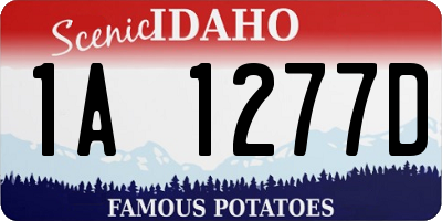 ID license plate 1A1277D